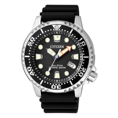 Ανδρικό Ρολόι CITIZEN Promaster Marine Eco Drive Black Rubber Strap BN0150-10E