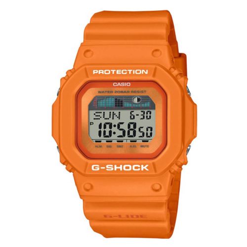 Ρολόι Casio G-Shock Quartz με Πορτοκαλί Λουράκι από Καουτσούκ GLX-5600RT-4ER