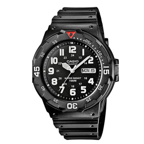 Ρολόι Casio Standard Quartz με Μαύρο Λουράκι Ρητίνης MRW-200H-1BVEG