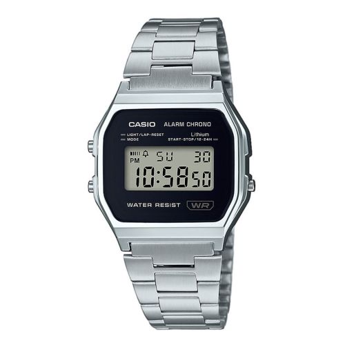 Ρολόι Casio Iconic Vintage με Μπρασελέ απο Ανοξείδωτο Ατσάλι A158WEA-1EF