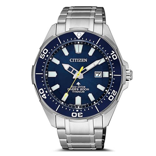 Ανδρικό Ρολόι Citizen Promaster Eco Drive Titanium Diver΄s με Μπρασελέ από Ανοξείδωτο Ατσάλι BN0201-88L