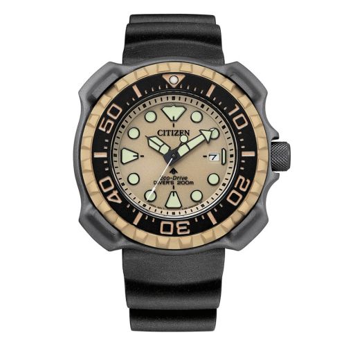 Citizen Ρολόι Promaster Diver΄s Super Titanium Eco Drive με λουράκι από Καουτσκούκ BN0226-10P