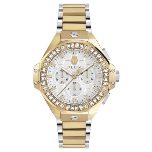 Ρολόι Philipp Plein Chrono Royal Two Tone από Ανοξείδωτο Ατσάλι με Μπρασελέ και Πέτρες PWPSA0324