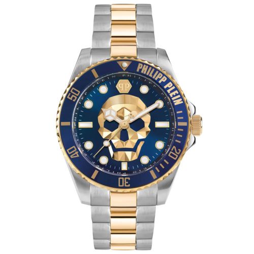 Ρολόι Philipp Plein Skull Diver Two Tones από Ανοξείδωτο Ατσάλι με Μπρασελέ PWOAA0722