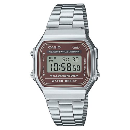 Ρολόι Casio Vintage με Μπρασελέ απο Ανοξείδωτο Ατσάλι A168WA-5AYES