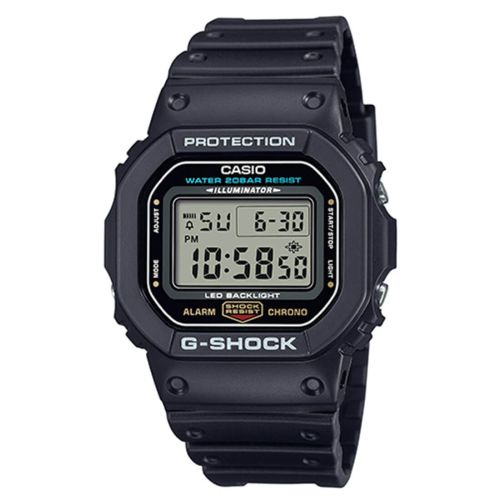 Ψηφιακό Ρολόι Casio G-Shock Super Illuminator με Μαύρο Λουράκι από Καουτσούκ DW-5600UE-1ER