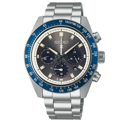 Ρολόι Seiko Prospex 'Grand Touring' Solar Speedtimer με Χρονογράφο και Μπρασελέ απο Ανοξείδωτο Ατσάλι SSC939P1