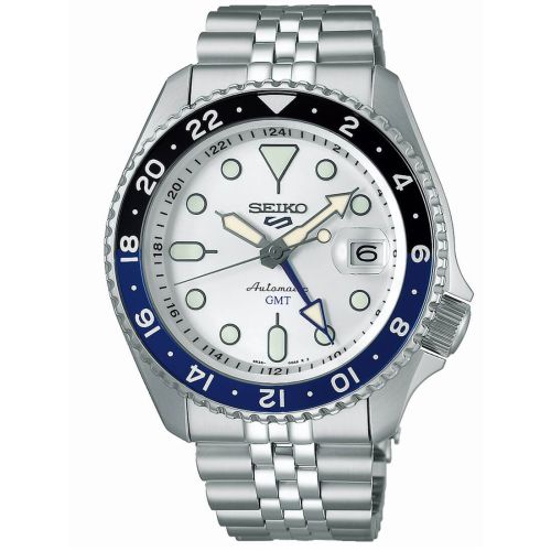 Ρολόι Seiko 5 Sports SKX GMT Sky Blue Αυτόματο με Μπρασελέ απο Ανοξείδωτο Ατσάλι SSK033K1