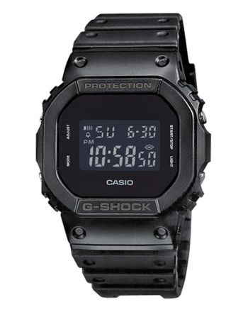 Ψηφιακό Ρολόι Casio G-Shock με Μαύρο Λουράκι από Καουτσούκ DW-5600BB-1ER