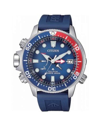 Ανδρικό Ρολόι Citizen Promaster Marine Aqualand Eco Drive με Μπλε Λουράκι απο Καουτσούκ BN2038-01L