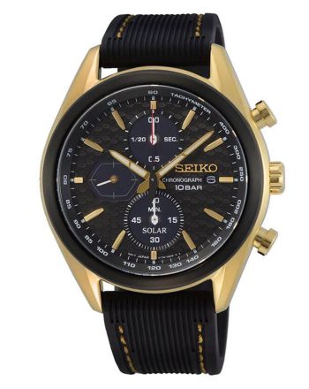 Ρολόι Seiko Macchina Sportiva Ηλιακό με Λουράκι από Καουτσούκ SSC804P1