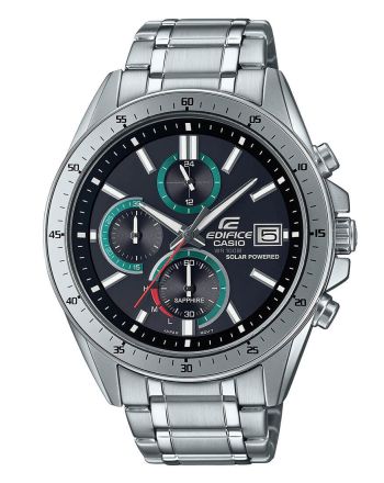 Αντρικό Ρολόι Casio Edifice Ηλιακό με Μπρασελέ από Ανοξείδωτο Ατσάλι EFS-S51D-1BVUEF