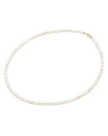 Κολιέ με Μαργαριτάρια Fresh Water Pearl 4,0-4,5mm και Κούμπωμα από Κίτρινο Χρυσό Κ14 040406