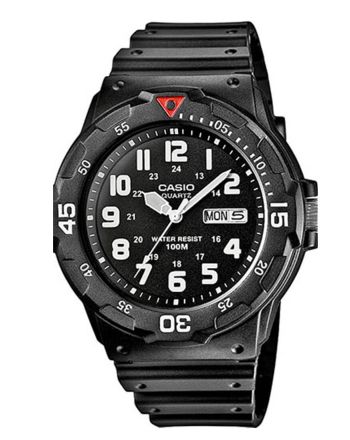 Ρολόι Casio Standard Quartz με Μαύρο Λουράκι Ρητίνης MRW-200H-1BVEG