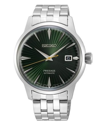 Ρολόι Seiko Presage Coctail Time "Mockingbird" Automatic με Μπρασελέ απο Ανοξείδωτο Ατσάλι SRPE15J1