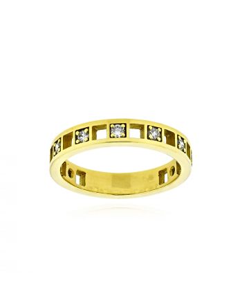 Δαχτυλίδι από Κίτρινο Χρυσό Κ18 με Διαμάντια από Συλλογή Ηρώδειο 041766