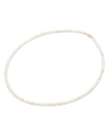 Κολιέ με Μαργαριτάρια Fresh Water Pearl 4,0-4,5mm και Κούμπωμα από Κίτρινο Χρυσό Κ14 042780