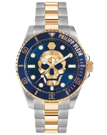 Ρολόι Philipp Plein Skull Diver Two Tones από Ανοξείδωτο Ατσάλι με Μπρασελέ PWOAA0722