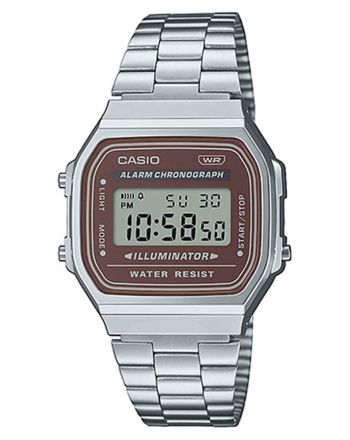 Ρολόι Casio Vintage με Μπρασελέ απο Ανοξείδωτο Ατσάλι A168WA-5AYES