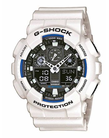 Ρολόι Casio G-Shock Quartz με Μαύρο Λουράκι από Καουτσούκ GA-100Β-7AER