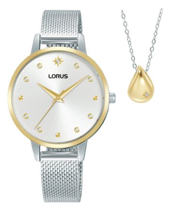 Γυναικείο Ρολόι Lorus Women Set από Ανοξείδωτο Ατσάλι RG286XX9